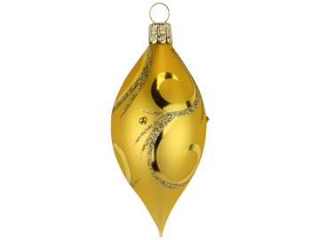 Vánoční ozdoba oliva zlatá tmavá, ornament