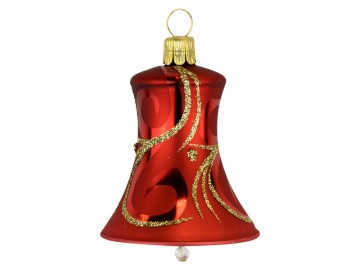 Vánoční zvonek červená, ornament